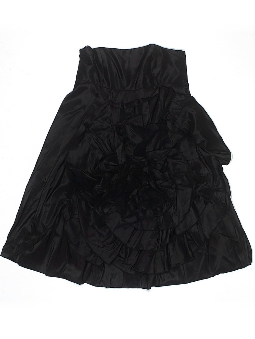 Haute Hippie strapless ruffled silk cocktail dress